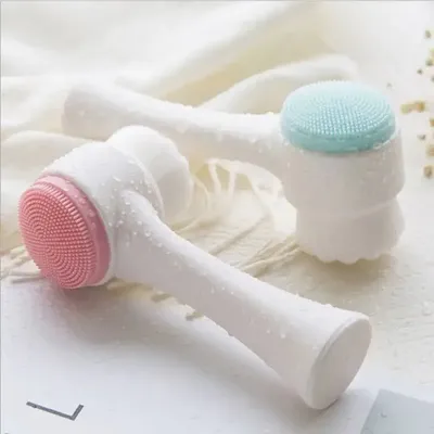 Double-Sided Silicone Facial Cleansing Brush